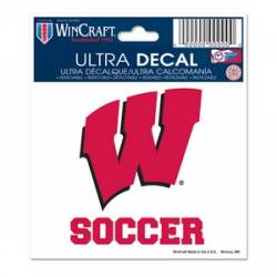 University Of Wisconsin Badgers Soccer - 3x4 Ultra Decal