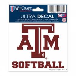 Texas A&M University Aggies Softball - 3x4 Ultra Decal