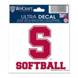 Stanford University Cardinal Softball - 3x4 Ultra Decal
