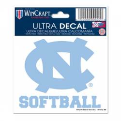 University Of North Carolina Tar Heels Softball - 3x4 Ultra Decal