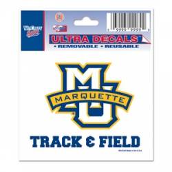 Marquette University Golden Eagles Track & Field - 3x4 Ultra Decal