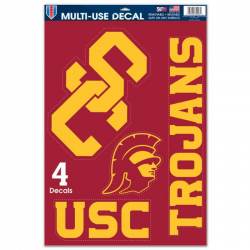 University Of Southern California USC Trojans - Set Of 4 Ultra Decals
