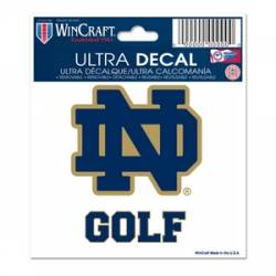 University Of Notre Dame Fighting Irish Golf - 3x4 Ultra Decal