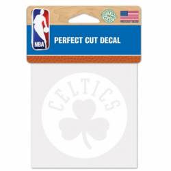 Boston Celtics Logo - 4x4 White Die Cut Decal