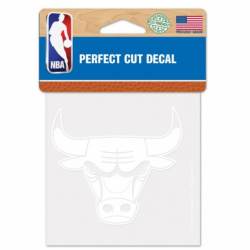 Chicago Bulls Logo - 4x4 White Die Cut Decal