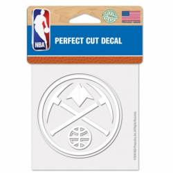 Denver Nuggets Logo - 4x4 White Die Cut Decal