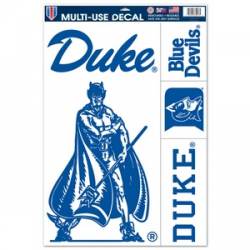 Duke University Blue Devils Mascot - Set of 4 Ultra Decals