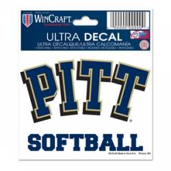 University Of Pittsburgh Panthers Softball - 3x4 Ultra Decal