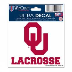 University Of Oklahoma Sooners Lacrosse - 3x4 Ultra Decal