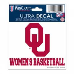 University Of Oklahoma Sooners Women's Basketball - 3x4 Ultra Decal