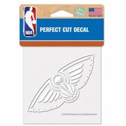 New Orleans Pelicans Logo - 4x4 White Die Cut Decal