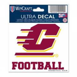 Central Michigan University Chippewas Football - 3x4 Ultra Decal