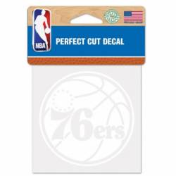 Philadelphia 76ers White Logo - 4x4 Die Cut Decal