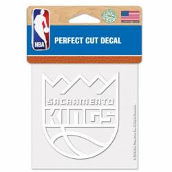 Sacramento Kings Logo - 4x4 White Die Cut Decal