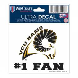 Virginia Commonwealth University Rams #1 Fan - 3x4 Ultra Decal