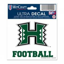 University Of Hawaii Warriors Football - 3x4 Ultra Decal