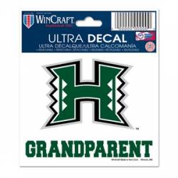 University Of Hawaii Warriors Grandparent - 3x4 Ultra Decal