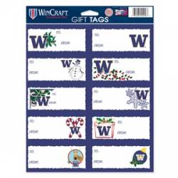 University Of Washington Huskies - Sheet of 10 Christmas Gift Tag Labels