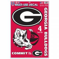 University Of Georgia Bulldogs - Set Of 4 Ultra Decals