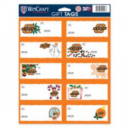 Oklahoma State University Cowboys - Sheet of 10 Christmas Gift Tag Labels