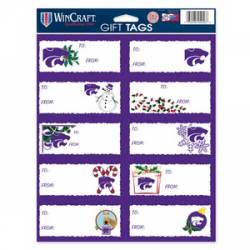 Kansas State University Wildcats - Sheet of 10 Christmas Gift Tag Labels