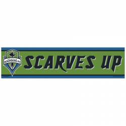 Seattle Sounders Scarves Up Slogan - 3x12 Bumper Sticker Strip