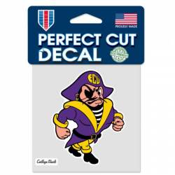 East Carolina University Pirates Retro Mascot Logo - 4x4 Die Cut Decal