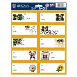 University Of Missouri Tigers - Sheet of 10 Christmas Gift Tag Labels
