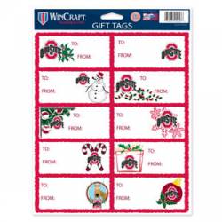 Ohio State University Buckeyes - Sheet of 10 Christmas Gift Tag Labels