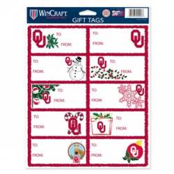 University Of Oklahoma Sooners - Sheet of 10 Christmas Gift Tag Labels
