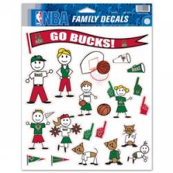Milwaukee Bucks - 8.5x11 Family Sticker Sheet