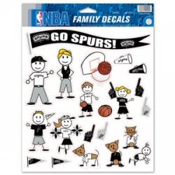 San Antonio Spurs - 8.5x11 Family Sticker Sheet
