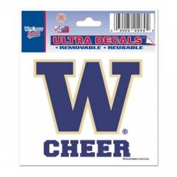 University Of Washington Huskies Cheer - 3x4 Ultra Decal