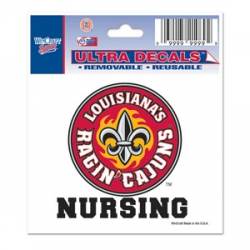 University Of Louisiana-Lafayette Ragin Cajuns Nursing - 3x4 Ultra Decal
