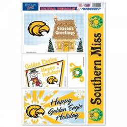 University Of Southern Mississippi Golden Eagles Christmas - Set of 5 Ultra Decals