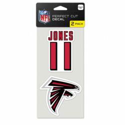 Julio Jones #11 Atlanta Falcons - Set of Two 4x4 Die Cut Decals