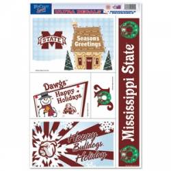 Mississippi State University Bulldogs Christmass - Set of 5 Ultra Decals