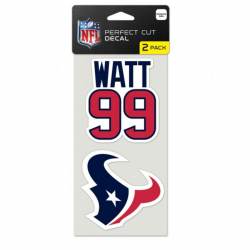 JJ Watt #99 Houston Texans - Set of Two 4x4 Die Cut Decals