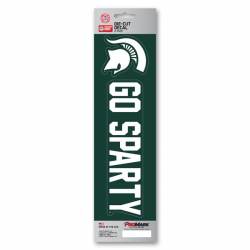 Michigan State University Spartans Go Sparty Slogan & Logo - Set Of 2 Vinyl Stickers