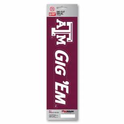 Texas A&M University Aggies Gig Em Slogan & Logo - Set Of 2 Vinyl Stickers