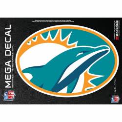 Miami Dolphins Logo - 4x5.5 Inch Oval Sticker