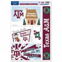Texas A&M University Aggies Christmas - Set of 5 Ultra Decals