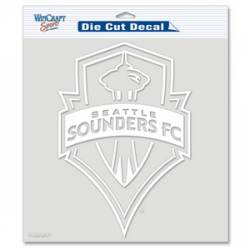 Seattle Sounders - 8x8 White Die Cut Decal