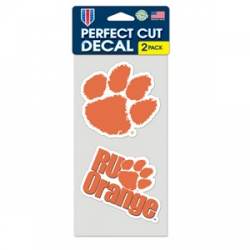 Clemson University Tigers - Set of Two 4x4 Die Cut Decals