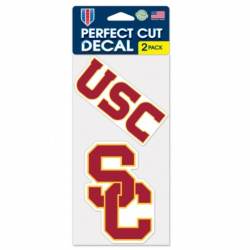 University Of Southern California USC Trojans - Set of Two 4x4 Die Cut Decals