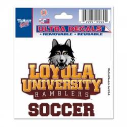 Loyola University Ramblers Soccer - 3x4 Ultra Decal