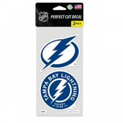 Tampa Bay Lightning - Set of Two 4x4 Die Cut Decals