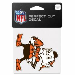 Cleveland Browns Retro Brownie Logo - 4x4 Die Cut Decal