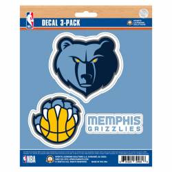 Memphis Grizzles - Set Of 3 Sticker Sheet