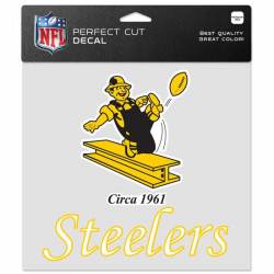 Pittsburgh Steelers Retro Logo - 8x8 Full Color Die Cut Decal